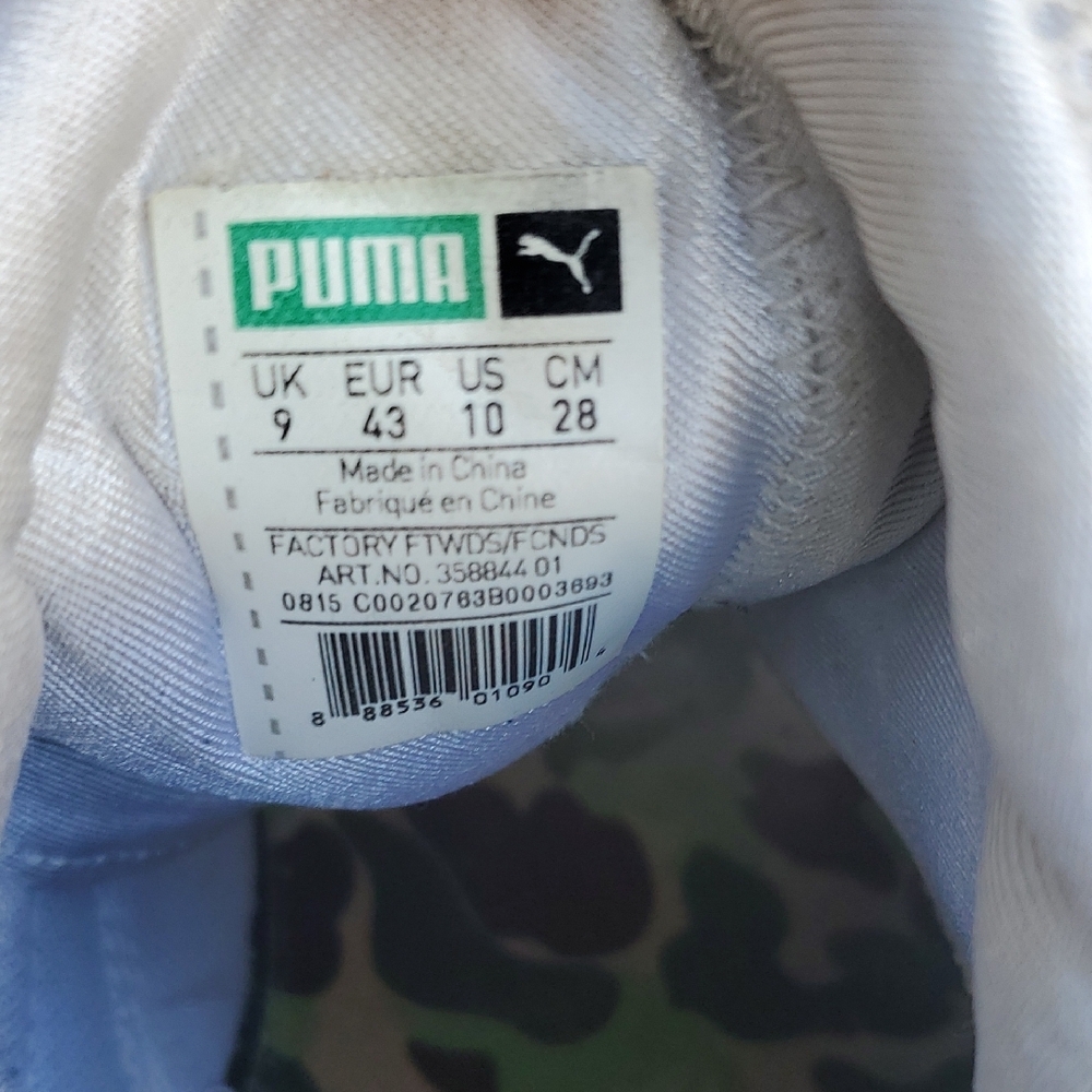 Bape Puma Trinomic Blaze Of Glory Camo Gray White Sneakers Size 10 - Picture 11 of 15